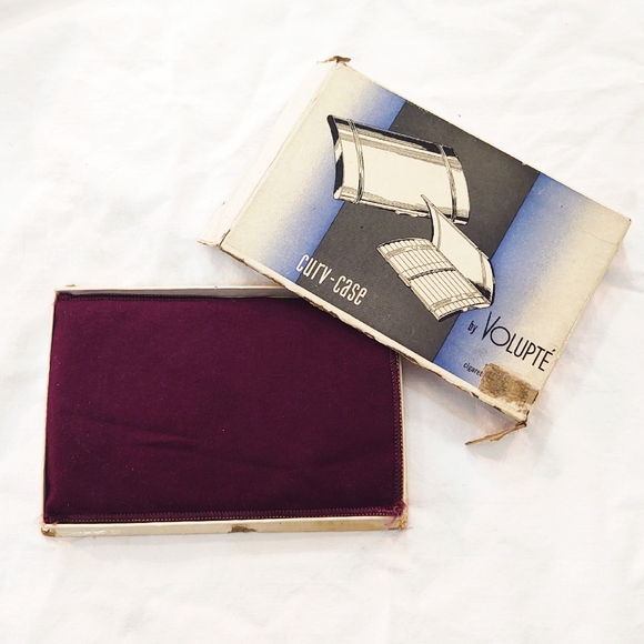 Vintage Art-Deco Volupte Gold Curv-Case Unisex Cigarette Compact in Box - Picture 10 of 11